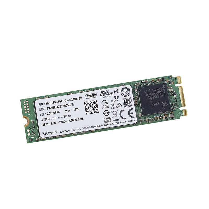 SSD накопитель Б/У 128Гб (M.2 2280 SATA3) Hynix HFS128G39TND-N210A (чипы MLC)