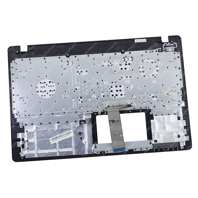Клавиатура для ноутбука Б/У ASUS X550ZE топкейс сиреневый, клавиши черные ДЕФЕКТ