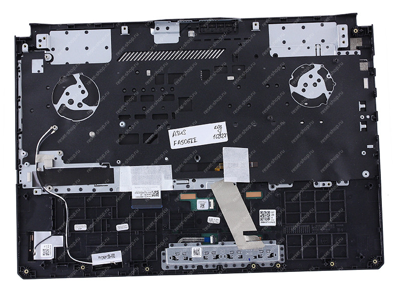 Клавиатура для ноутбука ASUS FA506II топкейс черный, клавиши черные с подсветкой Клавиатура для ноутбука ASUS FA506II топкейс черный, клавиши черные с подсветкой