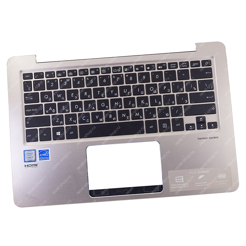 Клавиатура для ноутбука Б/У ASUS UX330UA топкейс розовый, клавиши черные с подсветкой