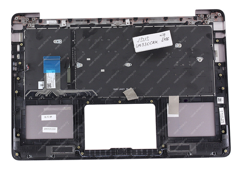 Клавиатура для ноутбука Б/У ASUS UX330CAK топкейс сиреневый клавиши черные с подсветкой, без тачпада
